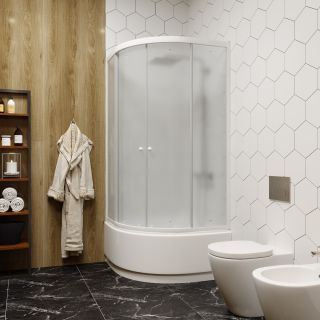 Душевой уголок Parly ZF80  80x80 см белый